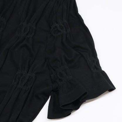 CHANEL シャネル 【美品/国内正規/22年製】P71037K10173 クルーズ ココマーク シャーリング 半袖カットソー/ トップス XS