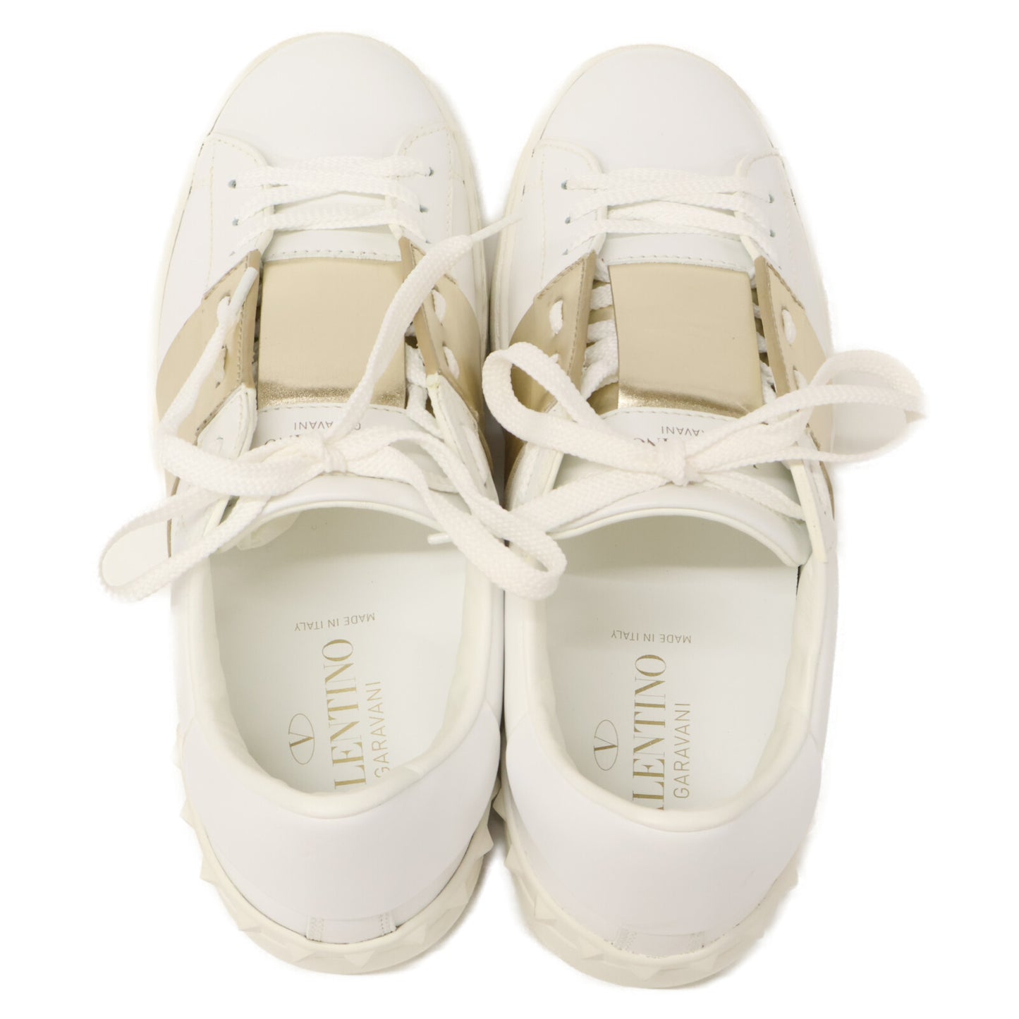 Valentino Garavani ヴァレンティノガラヴァーニ 【新品同様】オープン スタッズ ロートップ シューズ 36