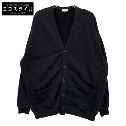 CELINE セリーヌ ﾌﾞﾗｯｸ ﾊﾞｯｸﾛｺﾞ ｽｳｪｯﾄｶｰﾃﾞｨｶﾞﾝ トップス L