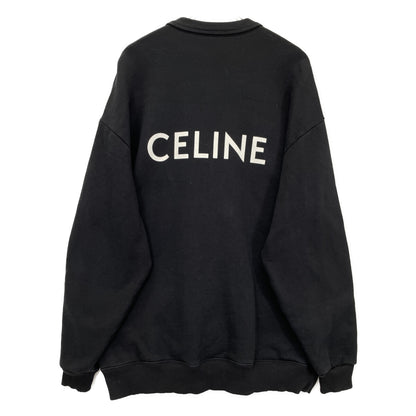 CELINE セリーヌ ﾌﾞﾗｯｸ ﾊﾞｯｸﾛｺﾞ ｽｳｪｯﾄｶｰﾃﾞｨｶﾞﾝ トップス L