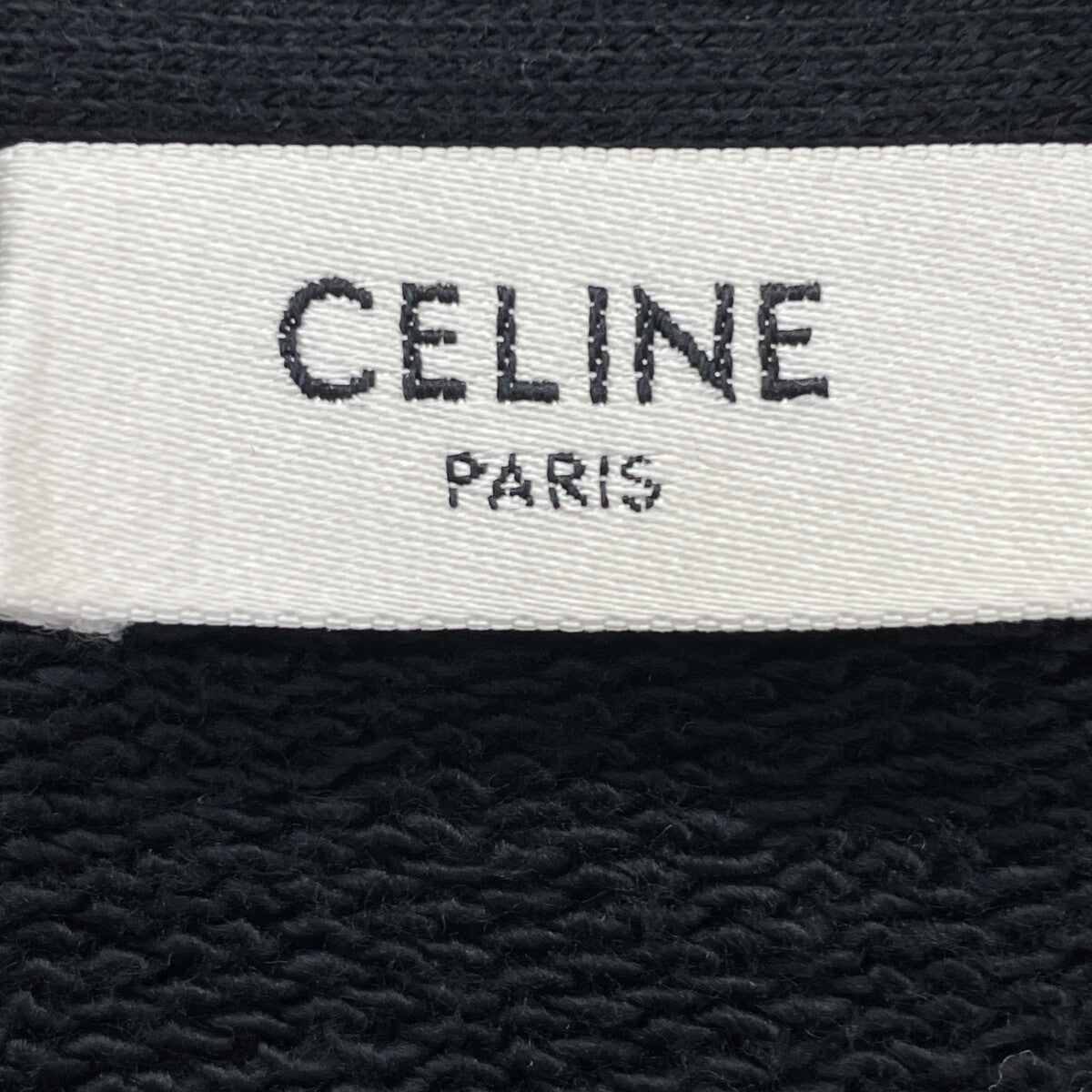 CELINE セリーヌ ﾌﾞﾗｯｸ ﾊﾞｯｸﾛｺﾞ ｽｳｪｯﾄｶｰﾃﾞｨｶﾞﾝ トップス L
