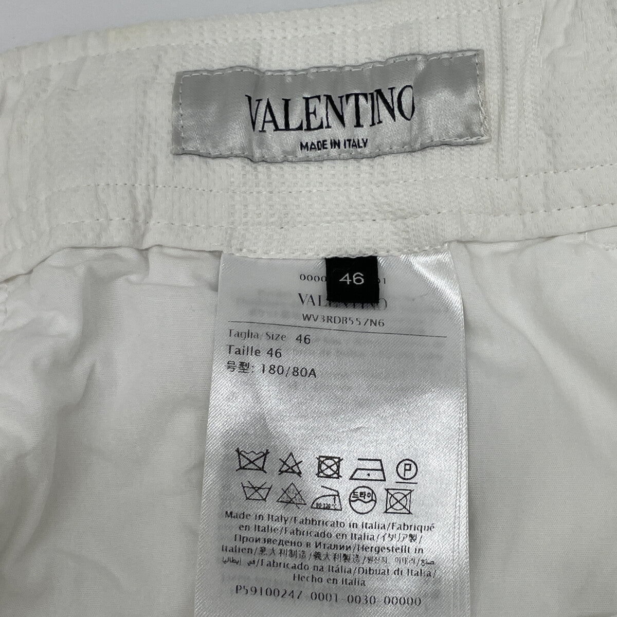 VALENTINO ヴァレンティノ ﾎﾜｲﾄ ｶﾓﾌﾗｰｼﾞｭﾊﾞﾐｭｰﾀﾞﾊﾟﾝﾂ ボトムス 46