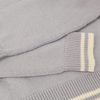 DIOR ディオール ｸﾞﾚｰ ｳｰﾙ×ｱﾙﾊﾟｶ ﾆｯﾄ トップス L