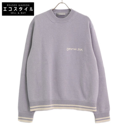 DIOR ディオール ｸﾞﾚｰ ｳｰﾙ×ｱﾙﾊﾟｶ ﾆｯﾄ トップス L