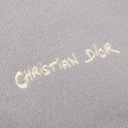 DIOR ディオール ｸﾞﾚｰ ｳｰﾙ×ｱﾙﾊﾟｶ ﾆｯﾄ トップス L