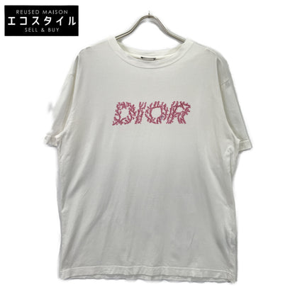 DIOR ディオール ﾎﾜｲﾄ×ﾋﾟﾝｸ ﾛｺﾞ 半袖Tｼｬﾂ　24ss トップス L