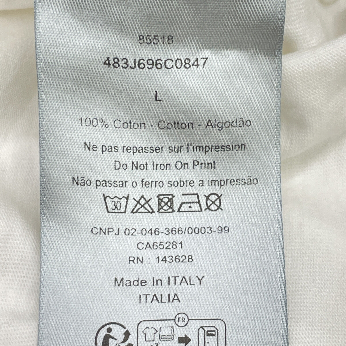 DIOR ディオール ﾎﾜｲﾄ×ﾋﾟﾝｸ ﾛｺﾞ 半袖Tｼｬﾂ　24ss トップス L