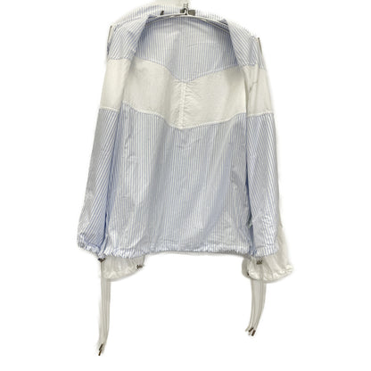 Dior HOMME ディオールオム ﾎﾜｲﾄ×ﾌﾞﾙｰ ｽﾄﾗｲﾌﾟ ｼﾞｯﾌﾟｱｯﾌﾟﾌﾞﾙｿﾞﾝ ジャケット 48