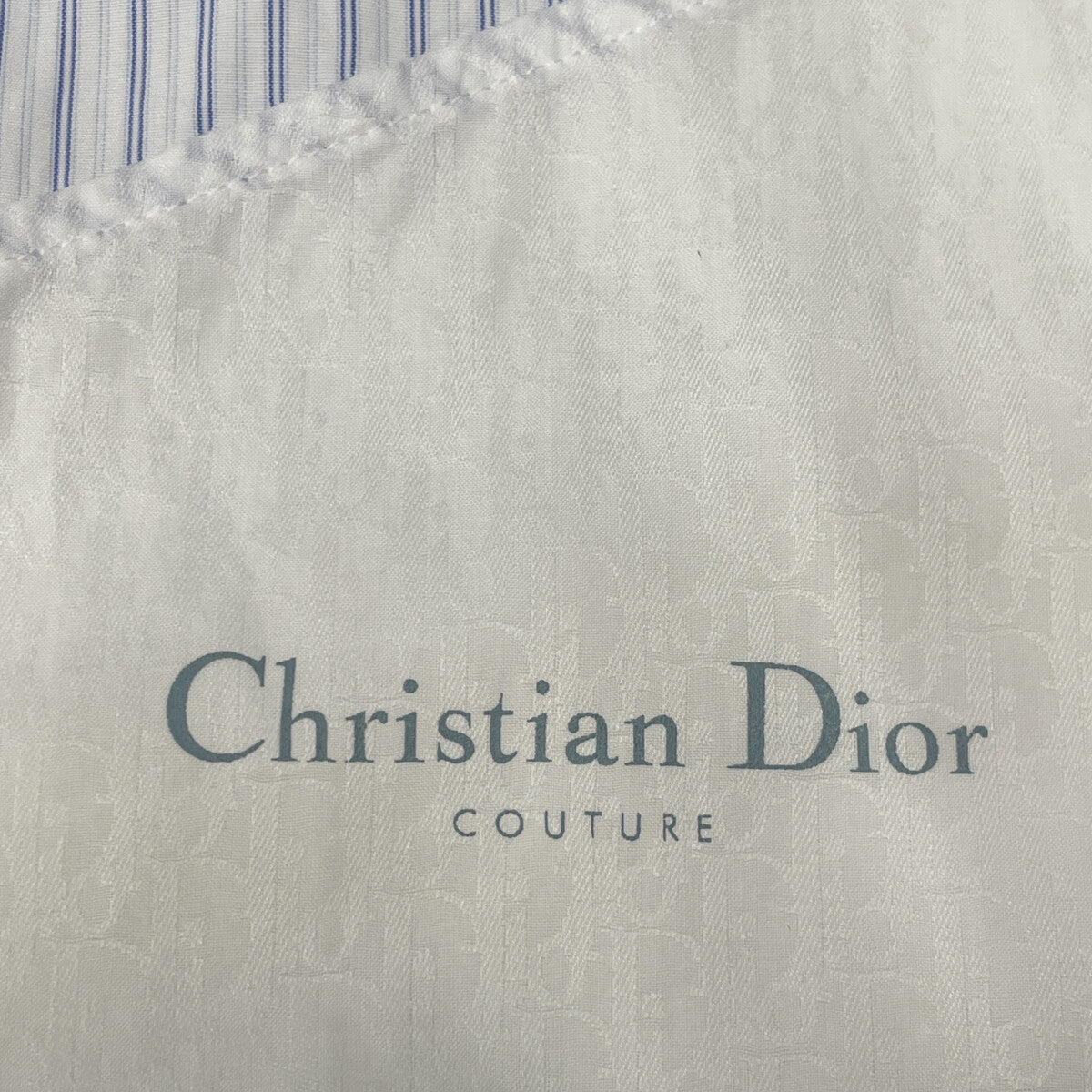 Dior HOMME ディオールオム ﾎﾜｲﾄ×ﾌﾞﾙｰ ｽﾄﾗｲﾌﾟ ｼﾞｯﾌﾟｱｯﾌﾟﾌﾞﾙｿﾞﾝ ジャケット 48