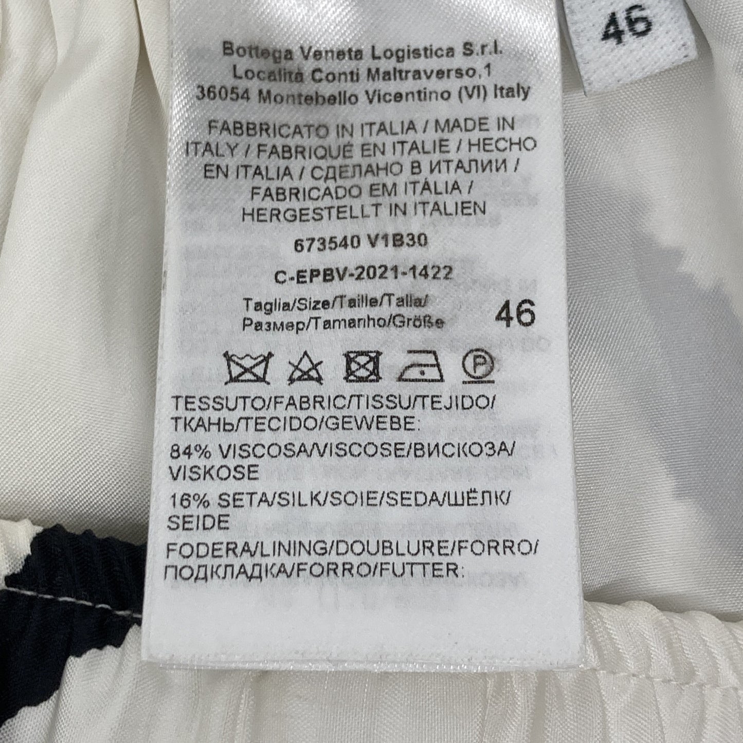 BOTTEGA VENETA ボッテガヴェネタ 21年 673540 ｾﾞﾌﾞﾗ柄 ｼｮｰﾄﾊﾟﾝﾂ ボトムス 46