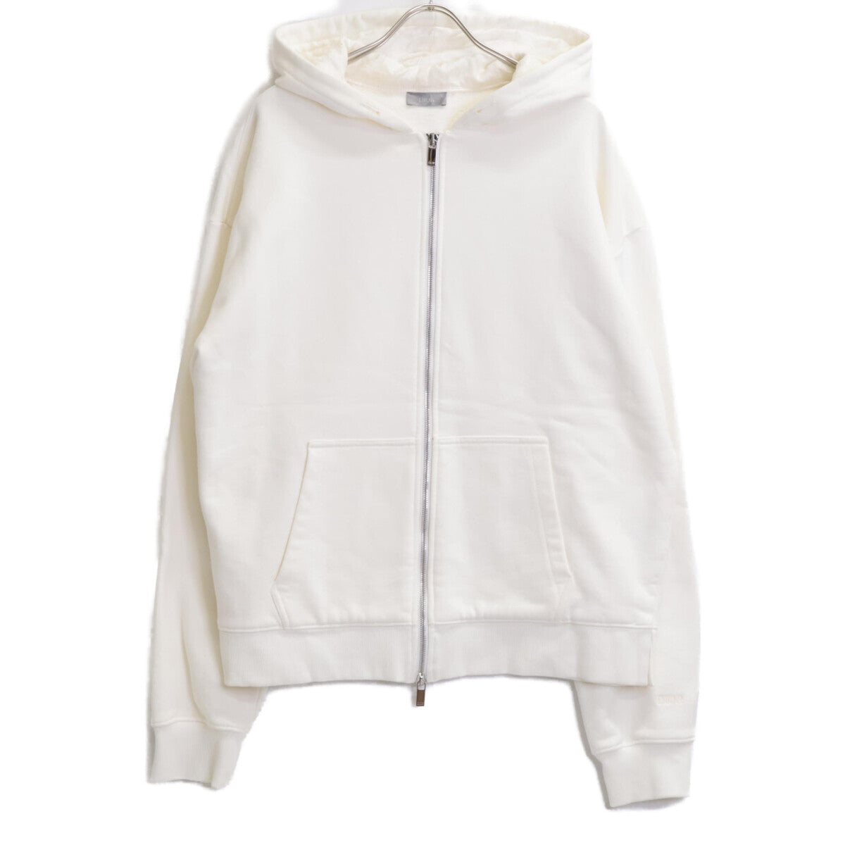 DIOR ディオール ﾎﾜｲﾄ 293J650A0531 ｺｯﾄﾝ×ｼﾙｸ ｼﾞｯﾌﾟｱｯﾌﾟﾊﾟｰｶｰ トップス L