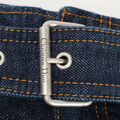 Christian Dior クリスチャンディオール ｲﾝﾃﾞｨｺﾞ 222J17A3524 ﾍﾞﾙﾄ付き ﾐﾆﾃﾞﾆﾑｽｶｰﾄ スカート 40