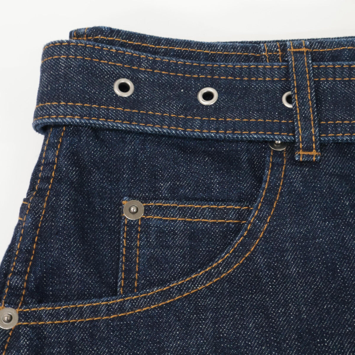 Christian Dior クリスチャンディオール ｲﾝﾃﾞｨｺﾞ 222J17A3524 ﾍﾞﾙﾄ付き ﾐﾆﾃﾞﾆﾑｽｶｰﾄ スカート 40