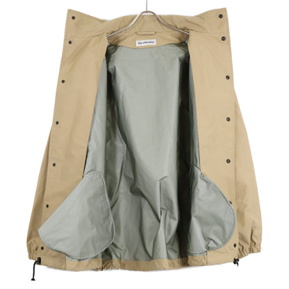 BALENCIAGA バレンシアガ ﾍﾞｰｼﾞｭ 556168 ﾊﾞｯｸﾛｺﾞｳｨﾝﾄﾞﾌﾞﾚｰｶｰ ジャケット 34