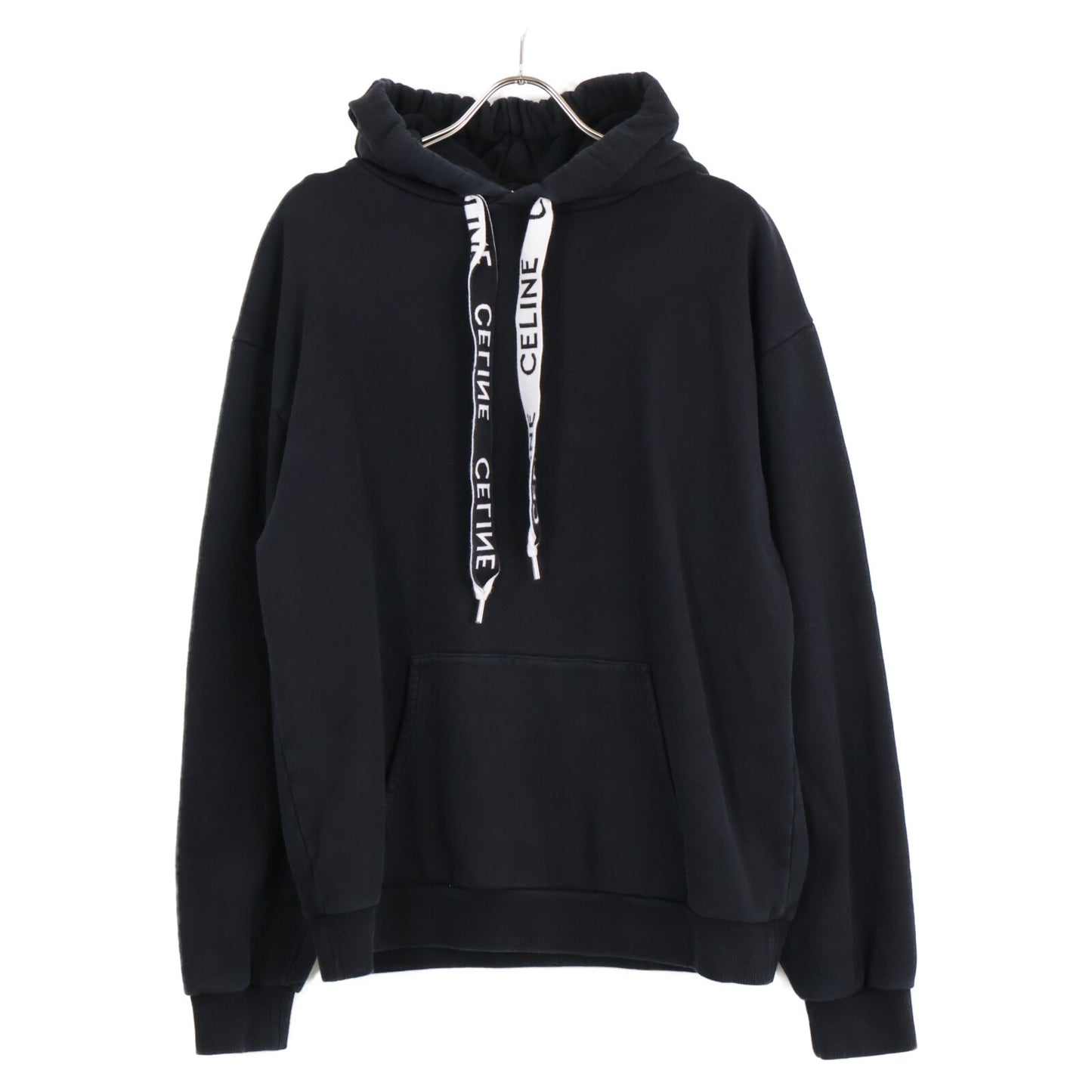 CELINE セリーヌ ﾌﾞﾗｯｸ 2Y468670Q ﾙｰｽﾞ ﾌｰﾃﾞｨｰ トップス L