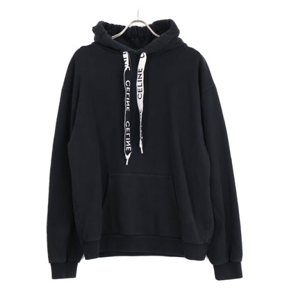 CELINE セリーヌ ﾌﾞﾗｯｸ 2Y468670Q ﾙｰｽﾞ ﾌｰﾃﾞｨｰ トップス L