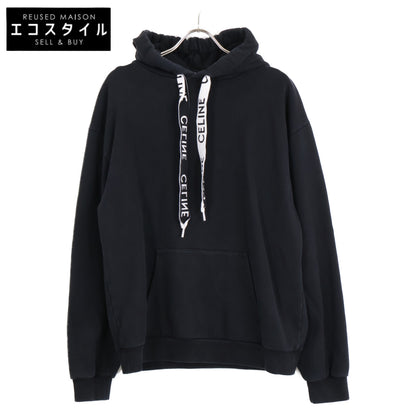 CELINE セリーヌ ﾌﾞﾗｯｸ 2Y468670Q ﾙｰｽﾞ ﾌｰﾃﾞｨｰ トップス L