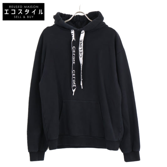 CELINE セリーヌ ﾌﾞﾗｯｸ 2Y468670Q ﾙｰｽﾞ ﾌｰﾃﾞｨｰ トップス L