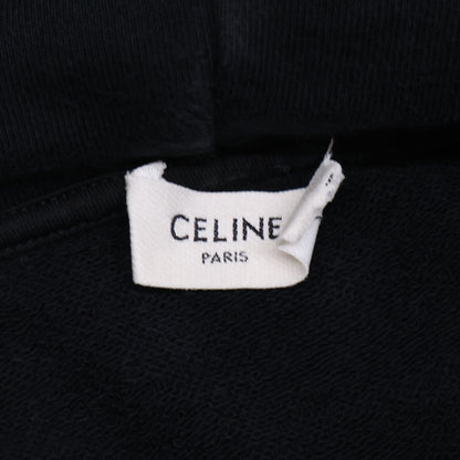 CELINE セリーヌ ﾌﾞﾗｯｸ 2Y468670Q ﾙｰｽﾞ ﾌｰﾃﾞｨｰ トップス L