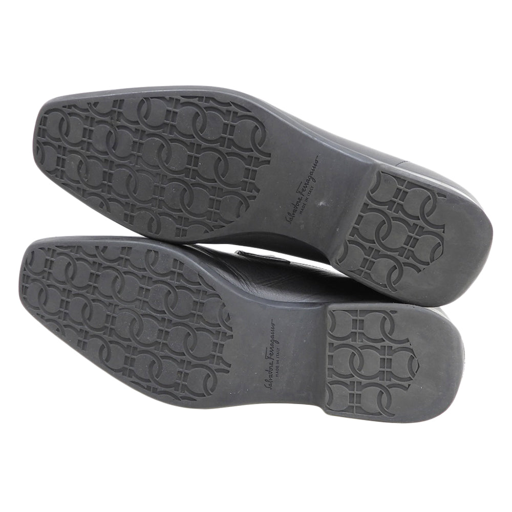 Salvatore Ferragamo サルヴァトーレフェラガモ ガンチーニ ローファー シューズ メンズ レザー ブラック 8 1/2 2E 65482 シューズ 8 1/2 2E