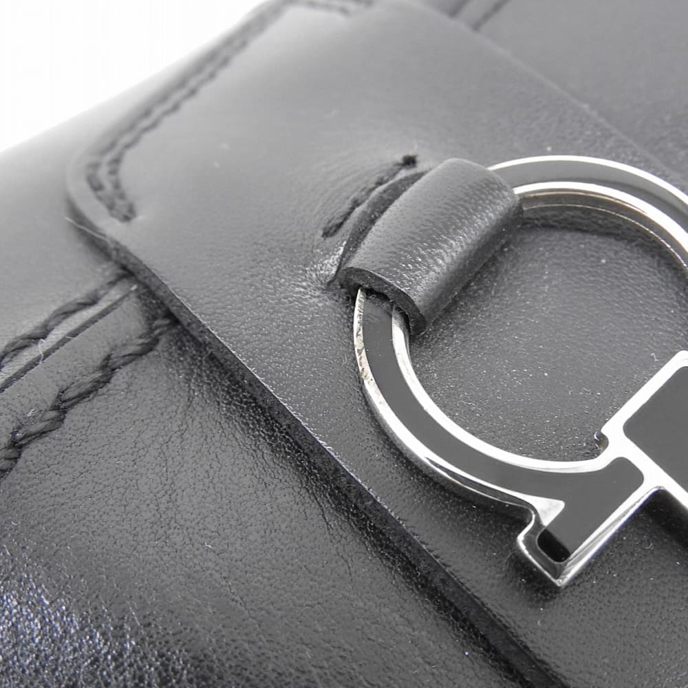 Salvatore Ferragamo サルヴァトーレフェラガモ ガンチーニ レザー ローファー シューズ メンズ ブラック 8.5 91254 シューズ 8 1/2