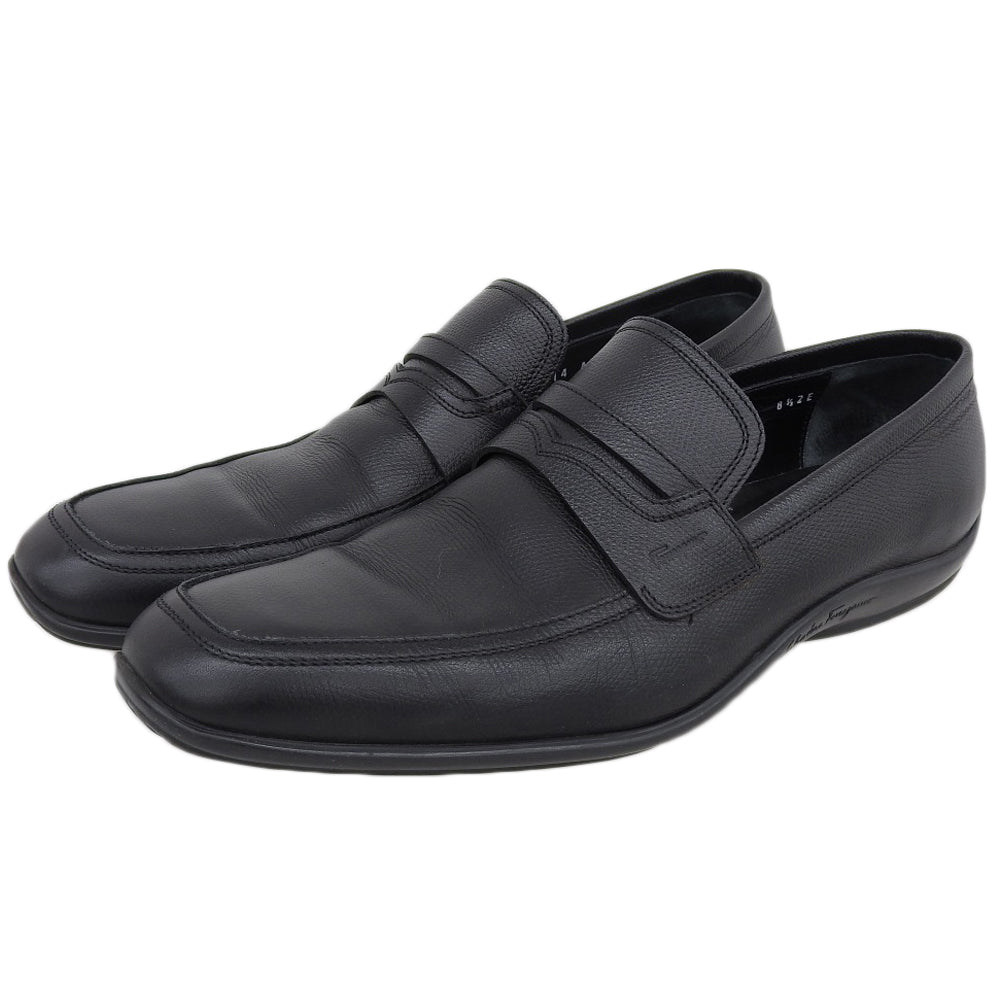Salvatore Ferragamo サルヴァトーレフェラガモ レザー ローファー シューズ メンズ ブラック 8.5 81814 シューズ 8 1/2