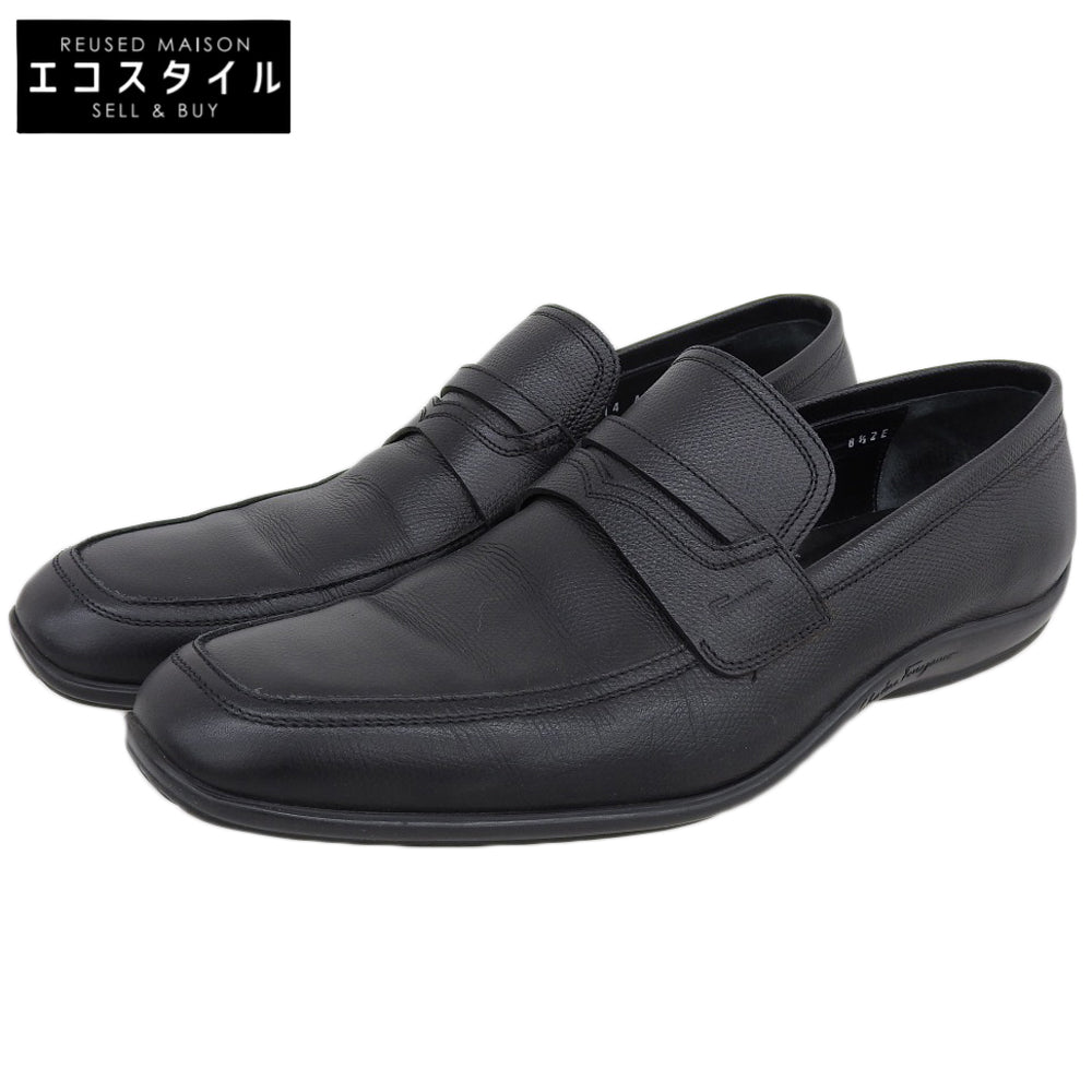 Salvatore Ferragamo サルヴァトーレフェラガモ レザー ローファー シューズ メンズ ブラック 8.5 81814 シューズ 8 1/2