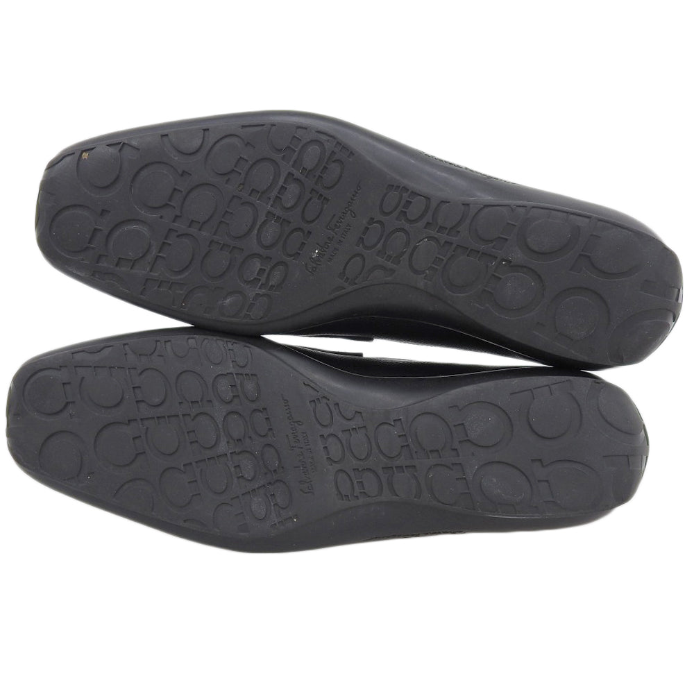 Salvatore Ferragamo サルヴァトーレフェラガモ レザー ローファー シューズ メンズ ブラック 8.5 81814 シューズ 8 1/2