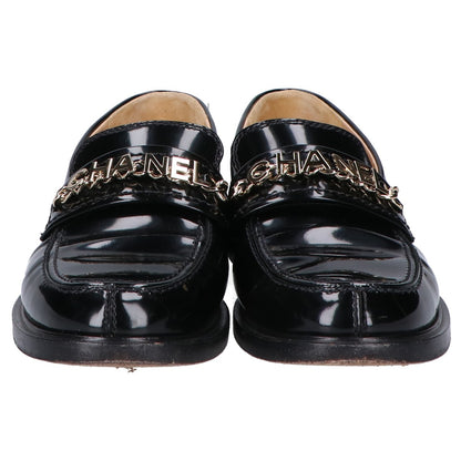 CHANEL シャネル G37430 メタルロゴ パテントレザー ローファー シューズ 37C