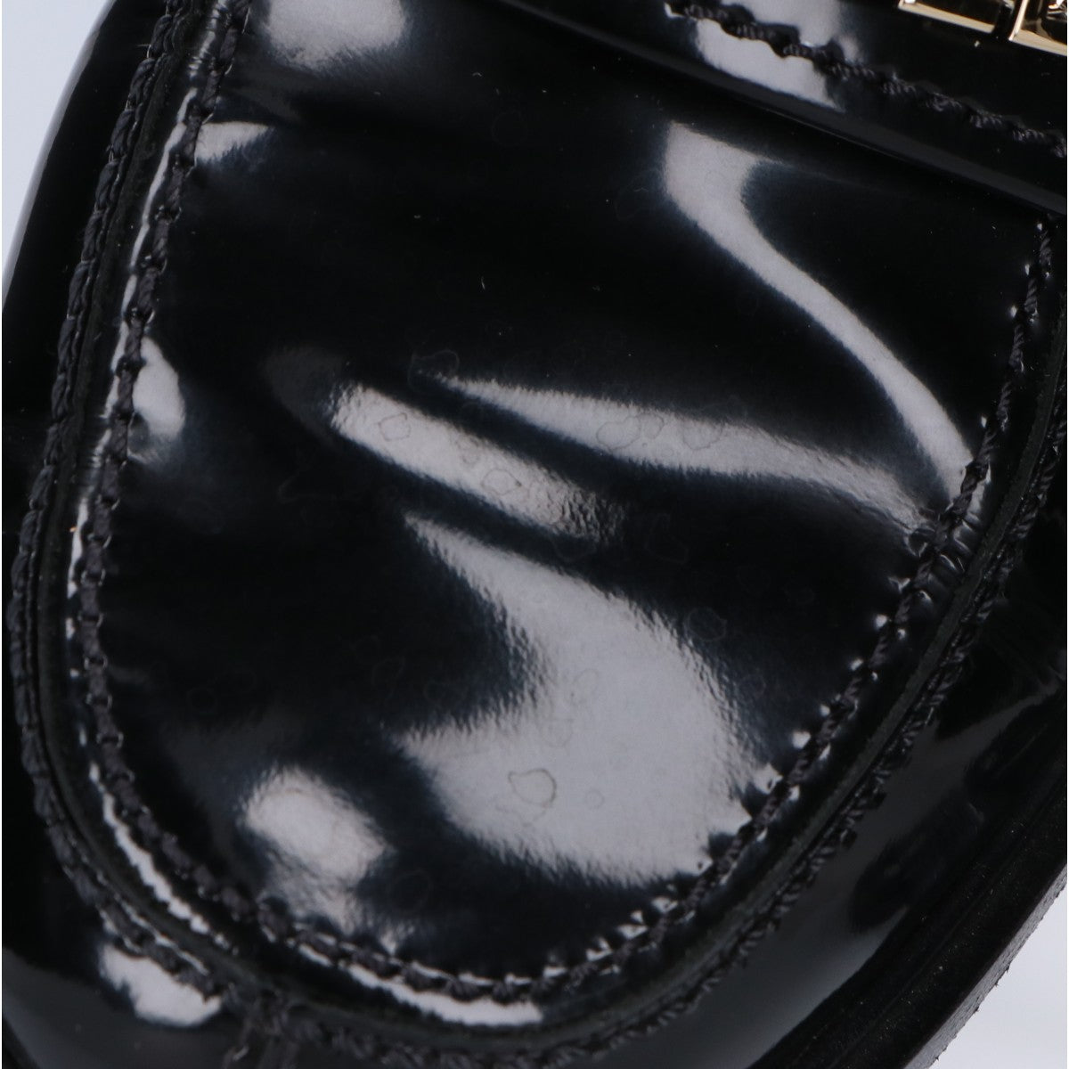 CHANEL シャネル G37430 メタルロゴ パテントレザー ローファー シューズ 37C