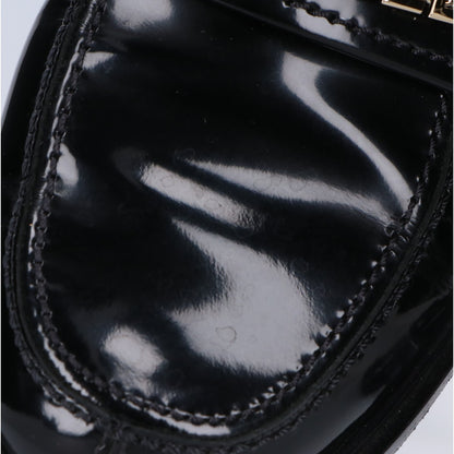 CHANEL シャネル G37430 メタルロゴ パテントレザー ローファー シューズ 37C