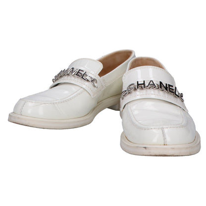 CHANEL シャネル G37430 メタルロゴ パテントレザー ローファー シューズ 37C