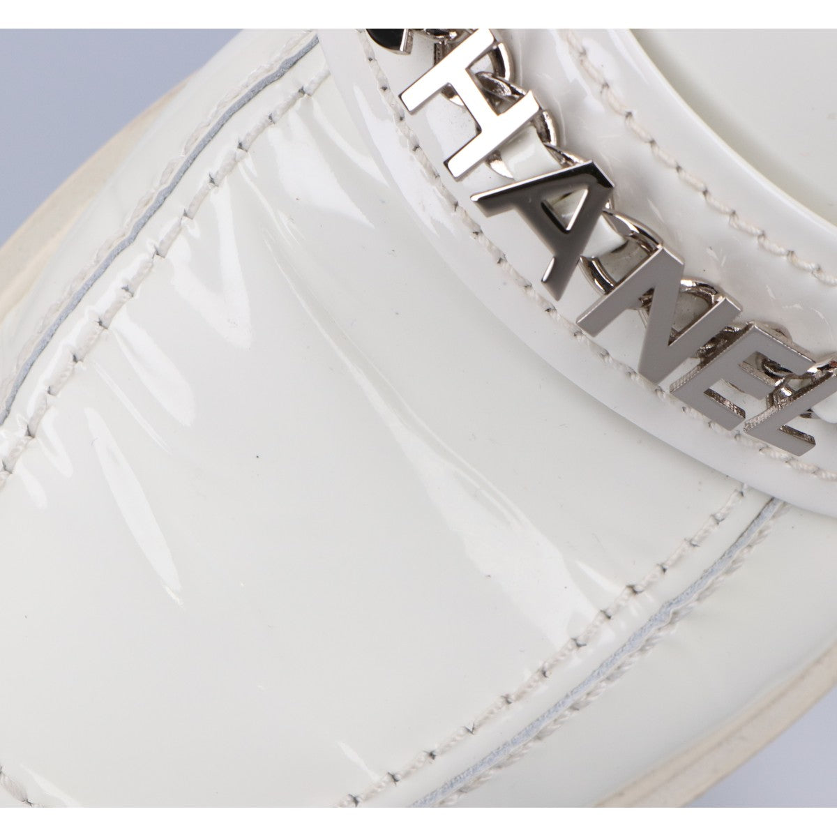 CHANEL シャネル G37430 メタルロゴ パテントレザー ローファー シューズ 37C