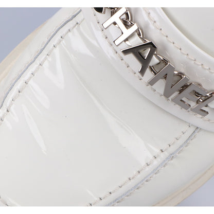 CHANEL シャネル G37430 メタルロゴ パテントレザー ローファー シューズ 37C