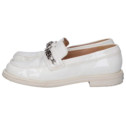 CHANEL シャネル G37430 メタルロゴ パテントレザー ローファー シューズ 37C