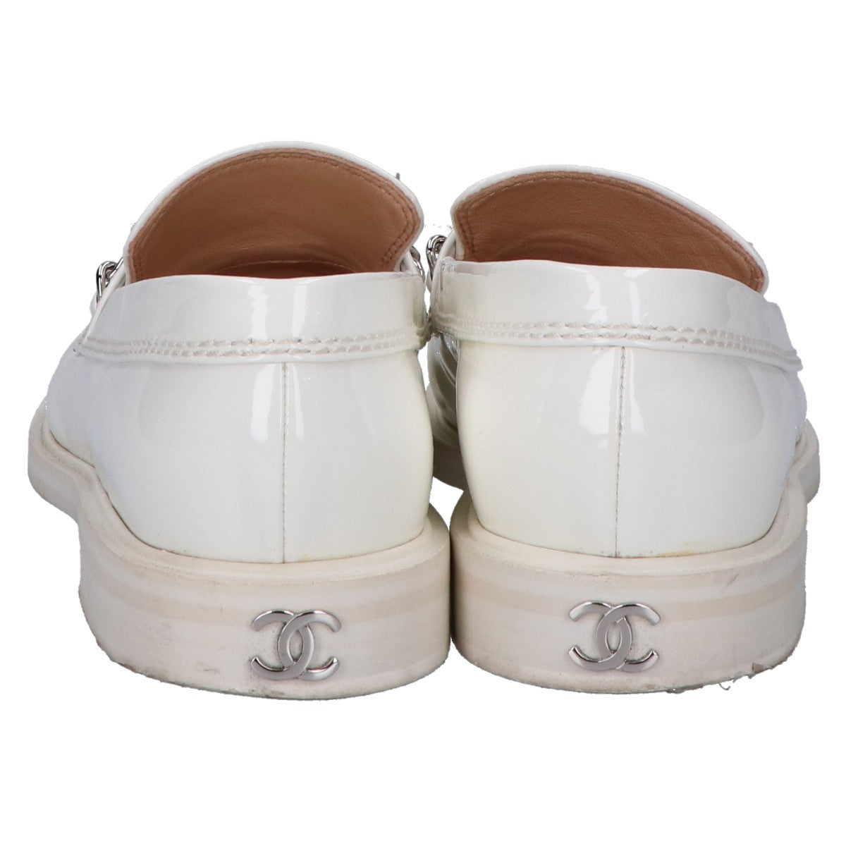 CHANEL シャネル G37430 メタルロゴ パテントレザー ローファー シューズ 37C