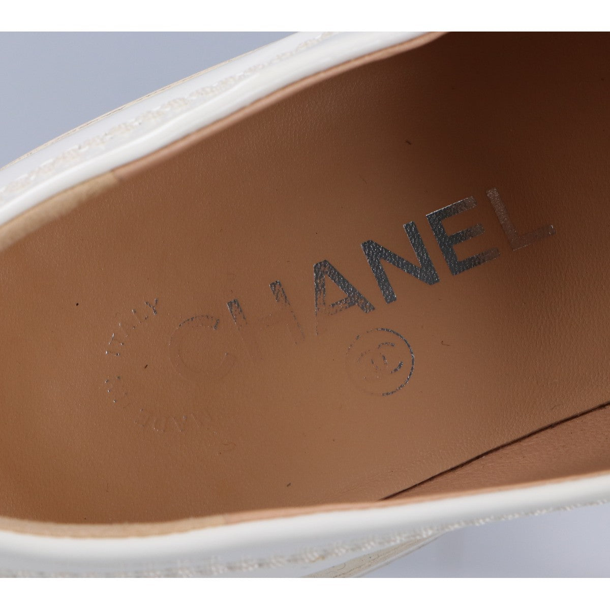 CHANEL シャネル G37430 メタルロゴ パテントレザー ローファー シューズ 37C