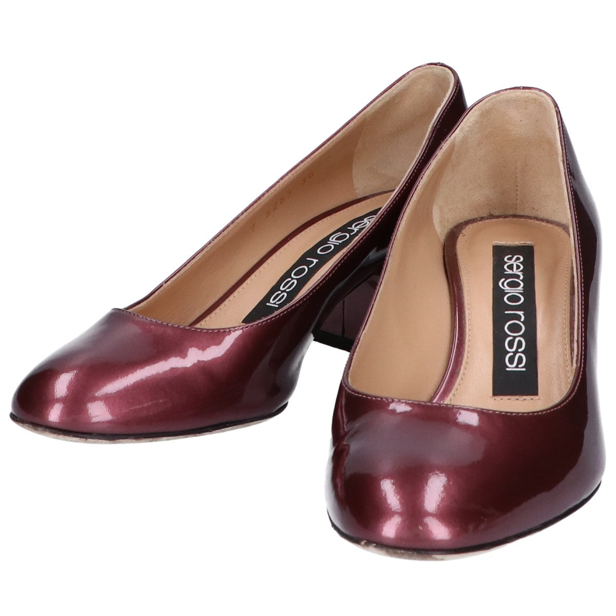 Sergio Rossi セルジオロッシ 【美品】5253 パテント チャンキーヒール シューズ 36
