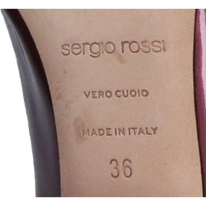 Sergio Rossi セルジオロッシ 【美品】5253 パテント チャンキーヒール シューズ 36
