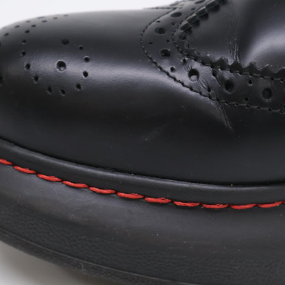 Alexander McQueen アレキサンダーマックイーン 【美品】586402 レザー メダリオン レースアップ ブーツ シューズ 38E