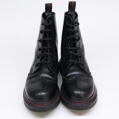 Alexander McQueen アレキサンダーマックイーン 【美品】586402 レザー メダリオン レースアップ ブーツ シューズ 38E
