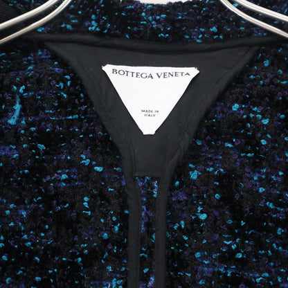 BOTTEGA VENETA ボッテガヴェネタ ﾌﾞﾗｯｸ/ﾌﾞﾙｰ 686158 ｼｪﾆｰﾙ ﾌﾞｰｸﾚｼﾞｬｹｯﾄ ジャケット 38