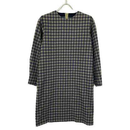 DRAWER ドゥロワー 【美品】6526-299-0523 チェック ウール ワンピース 36