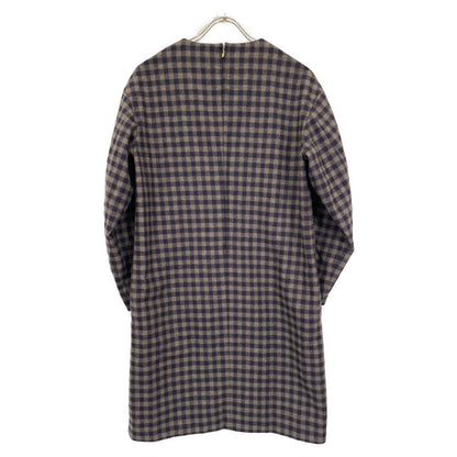 DRAWER ドゥロワー 【美品】6526-299-0523 チェック ウール ワンピース 36