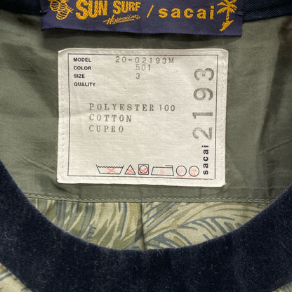 sacai サカイ ×SUNSURF カーキ 20-02193M 総柄トップス トップス 3