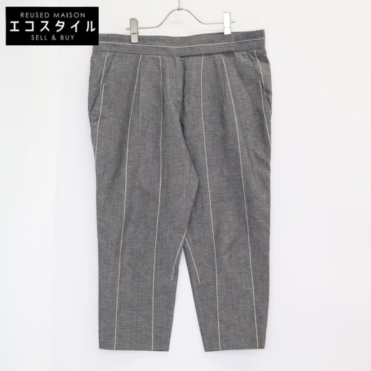 BRUNELLO CUCINELLI ブルネロクチネリ ストライプ クロップドパンツ/ ボトムス I：44