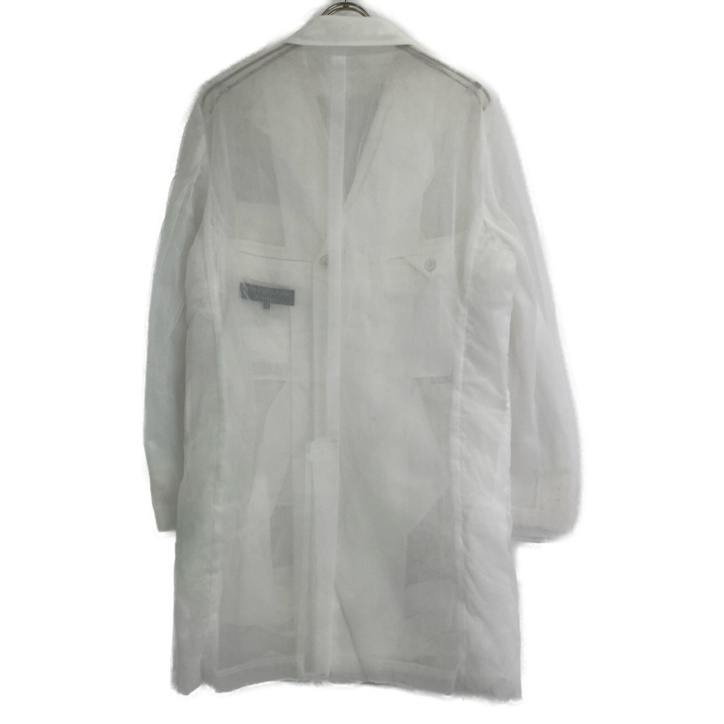 COMMEdesGARCONS HOMME PLUS コムデギャルソンオムプリュス 25SS 白 ﾅｲﾛﾝﾁｭｰﾙ ﾛﾝｸﾞﾀﾞﾌﾞﾙｼﾞｬｹｯﾄ ジャケット M