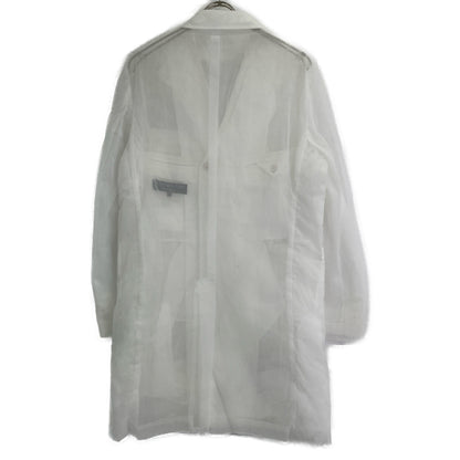 COMMEdesGARCONS HOMME PLUS コムデギャルソンオムプリュス 25SS 白 ﾅｲﾛﾝﾁｭｰﾙ ﾛﾝｸﾞﾀﾞﾌﾞﾙｼﾞｬｹｯﾄ ジャケット M