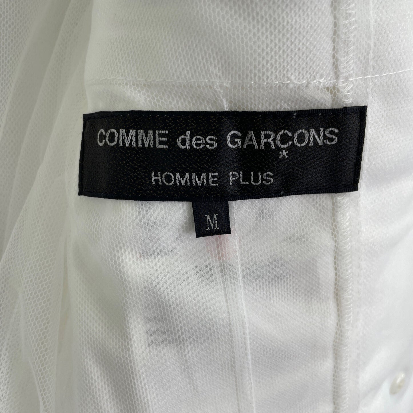 COMMEdesGARCONS HOMME PLUS コムデギャルソンオムプリュス 25SS 白 ﾅｲﾛﾝﾁｭｰﾙ ﾛﾝｸﾞﾀﾞﾌﾞﾙｼﾞｬｹｯﾄ ジャケット M