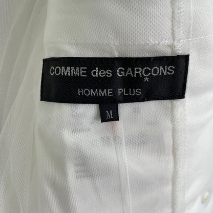 COMMEdesGARCONS HOMME PLUS コムデギャルソンオムプリュス 25SS 白 ﾅｲﾛﾝﾁｭｰﾙ ﾛﾝｸﾞﾀﾞﾌﾞﾙｼﾞｬｹｯﾄ ジャケット M